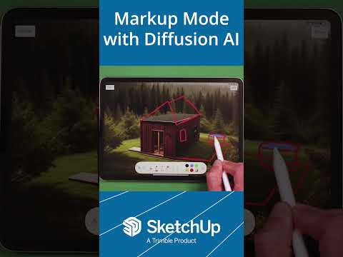 MarkUp mode with Diffusion AI #sketchup #ai
