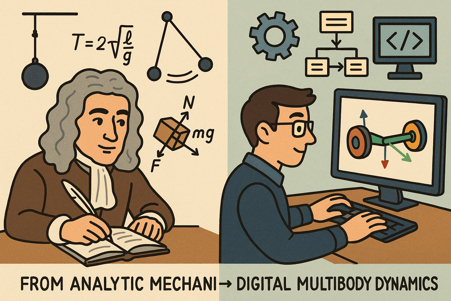 Design Software History: From Analytic Mechanics to Digital Multibody Dynamics: History, Algorithms, and Software Ecosystems