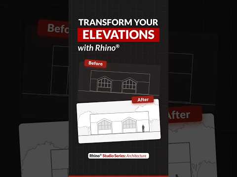 Transform Your Elevations with Rhino | Rhino Studio Series #Shorts