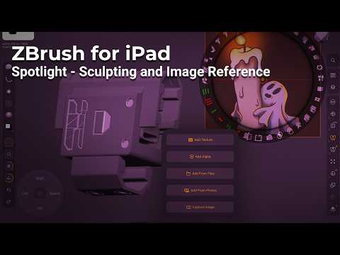 Getting Started with ZBrush for iPad - Spotlight for Sculpting and Image References