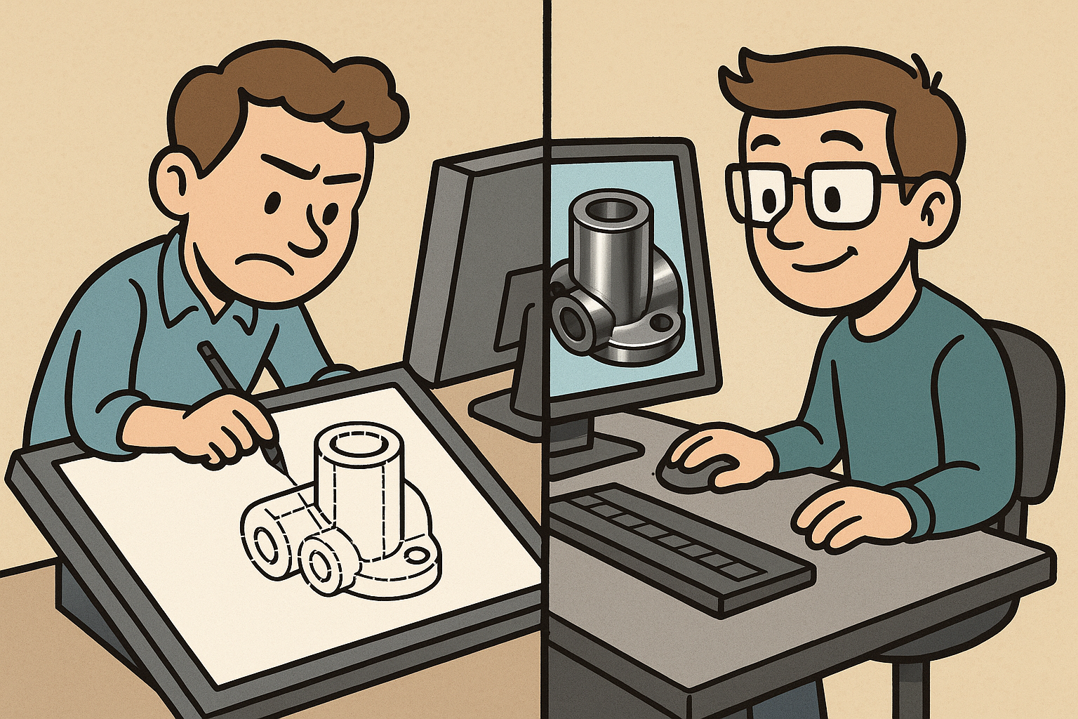 Design Software History: From Hidden-Line Drafting to Physically Based Ray Tracing in CAD