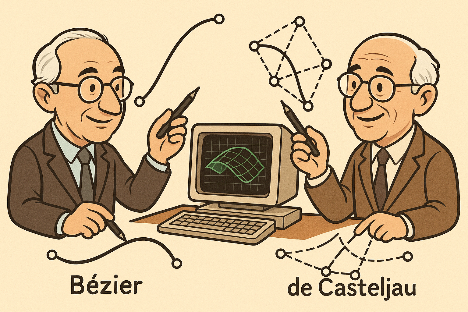 Design Software History: Bézier and de Casteljau: Dual Origins of Bernstein‑Based Curve Modeling and CAD Adoption