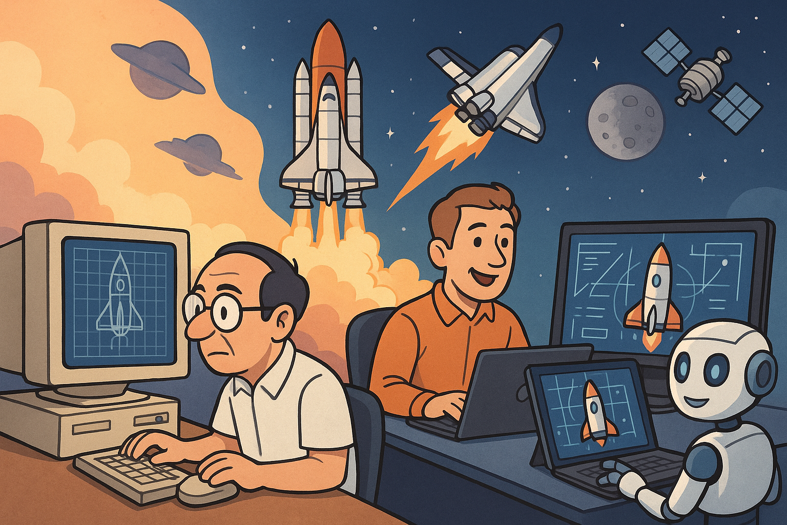 Design Software History: The Interplay of Design Software Evolution and Space Exploration: From Early CAD Tools to Modern AI-Driven Systems