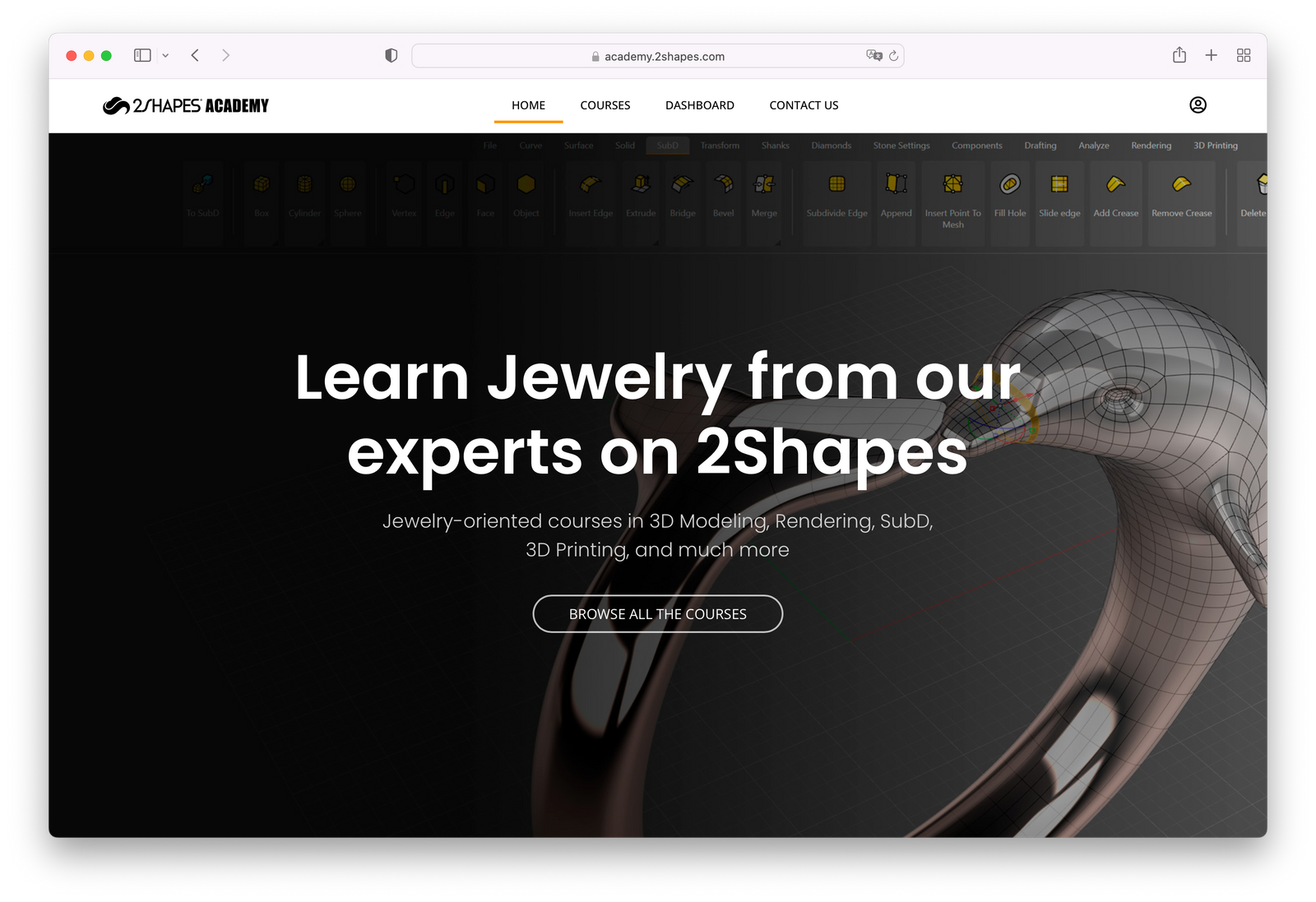 Learn How to Model 3D Jewelry With 2Shapes Design for Rhino