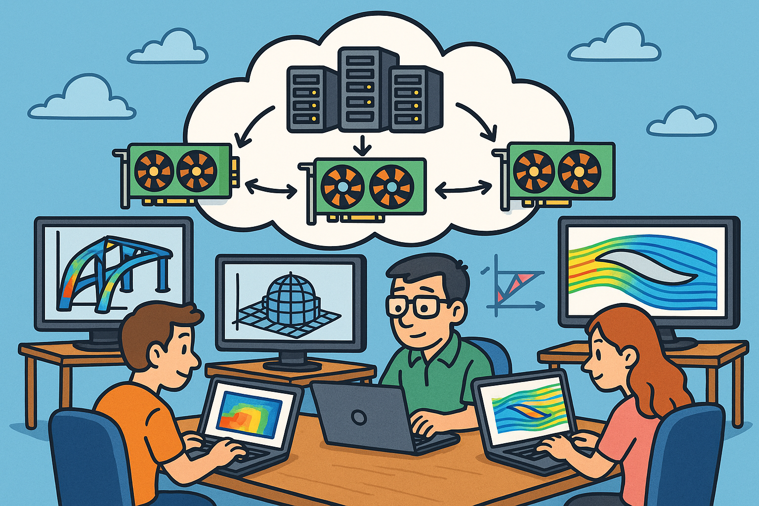 Cloud Multi‑GPU Architectures for Large‑Scale Multi‑Physics Design