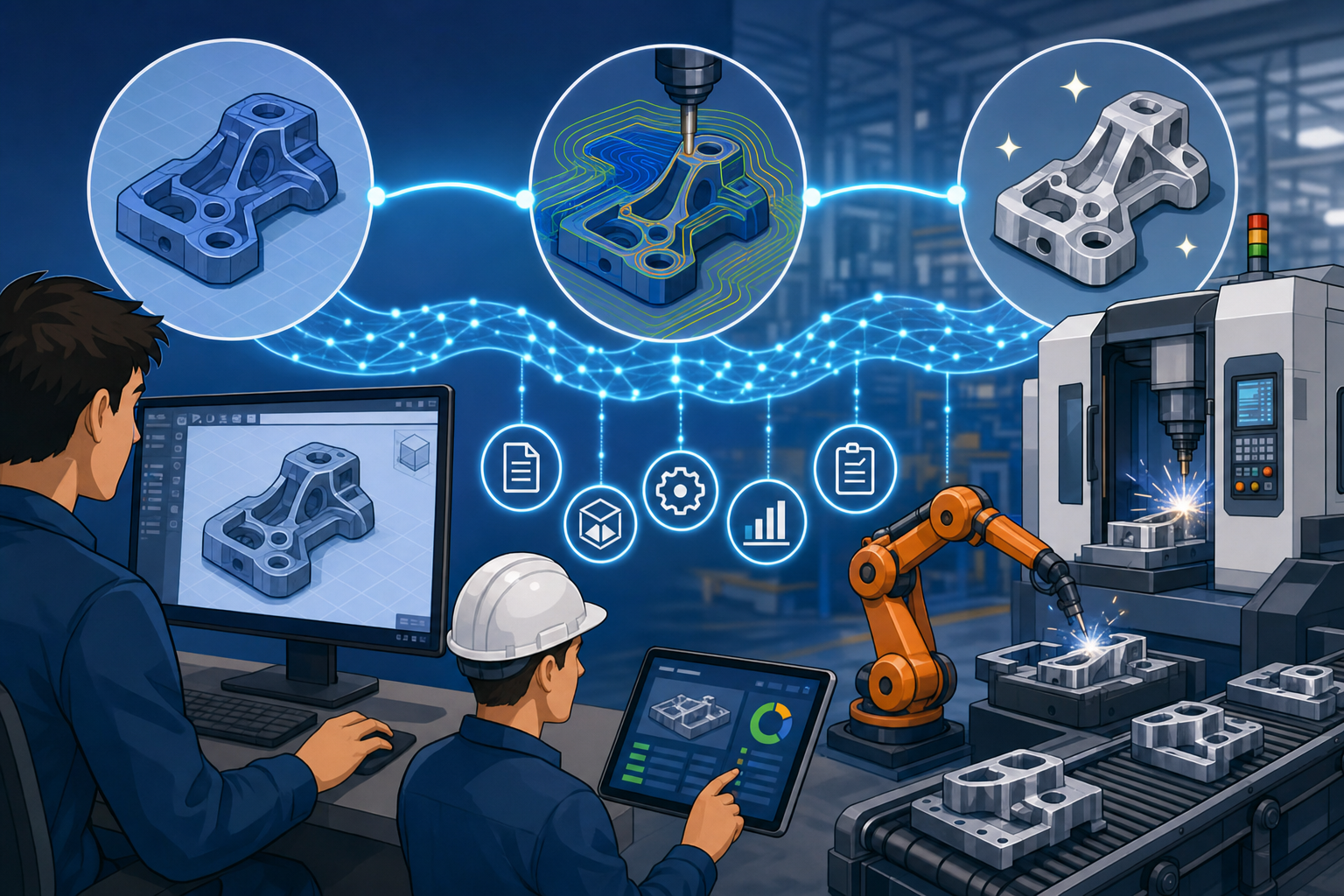 Design Software History: From CAD to CAM: The Rise of the Digital Thread in Manufacturing