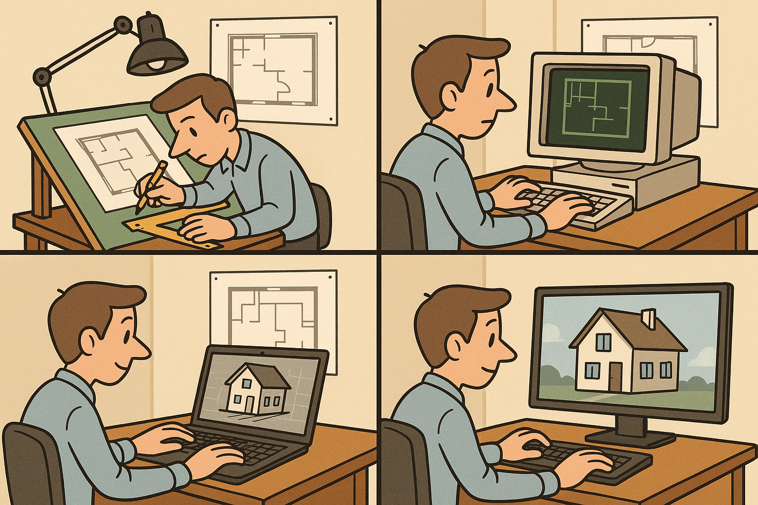 Design Software History: The Evolution of Architectural Design Software: From Manual Drafting to ArchiCAD and Beyond