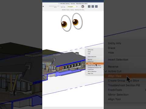 How to Align Off-Axis Sections #sketchup #shorts