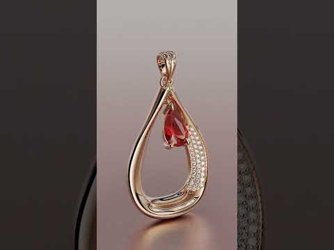 Elegant Pear Drop Pendant | RhinoArtisan #Short