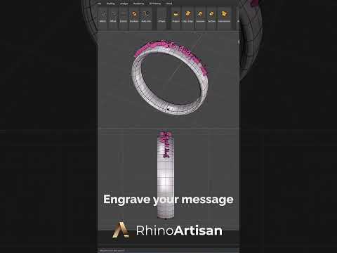 Engraving #rhinoartisan #3d #tutorial #design #3dmodeling