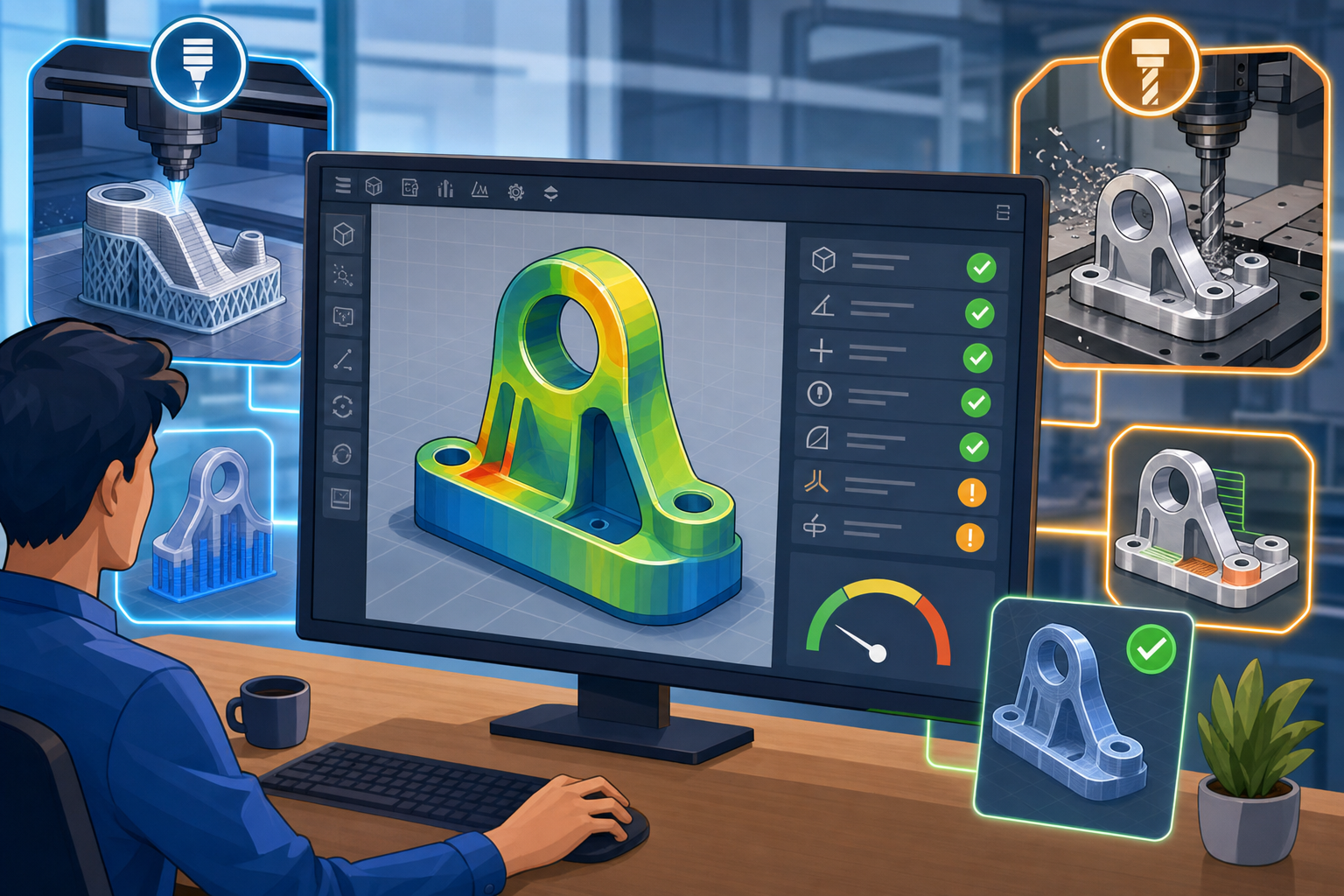 Modern DFM Software: Real-Time Manufacturability for Additive and Subtractive Design