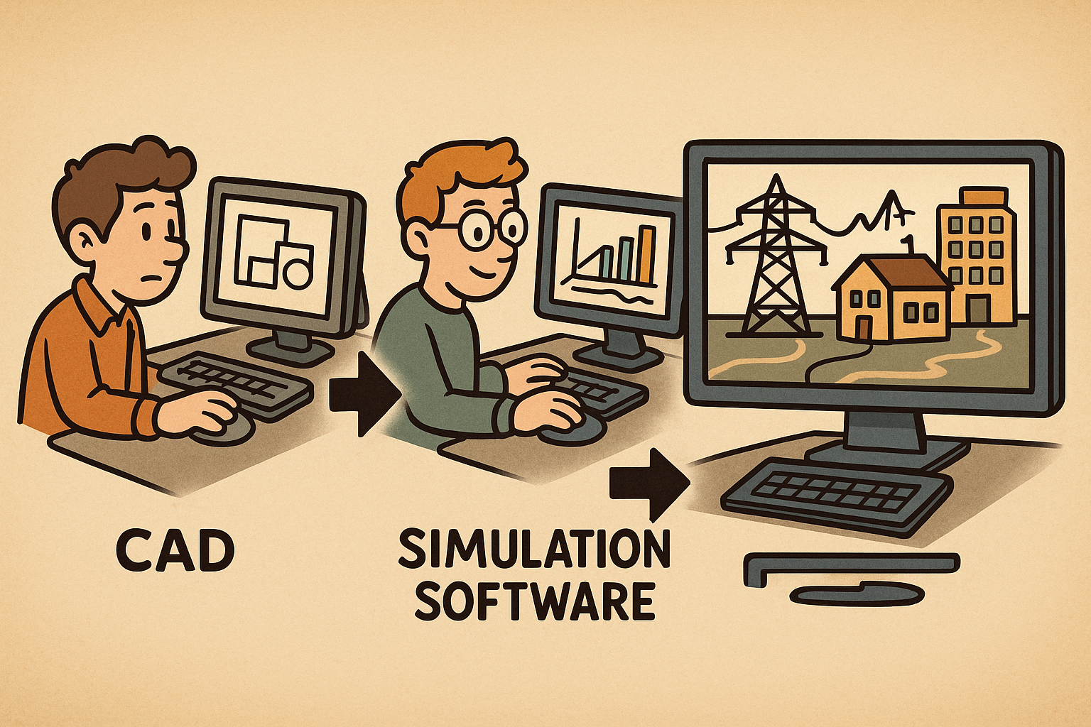 Design Software History: Evolution of Design Software in Smart Grid Development: From CAD to Advanced Simulation and Modeling Technologies
