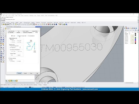 CAMJam #304: How to add Part Numbers using 2 Axis Engraving