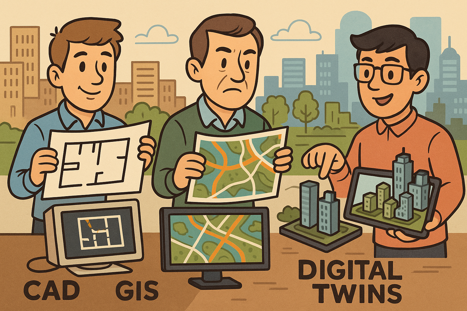 Design Software History: CAD vs GIS to Digital Twins: Six Decades of Urban Design Software, Standards, and Convergence