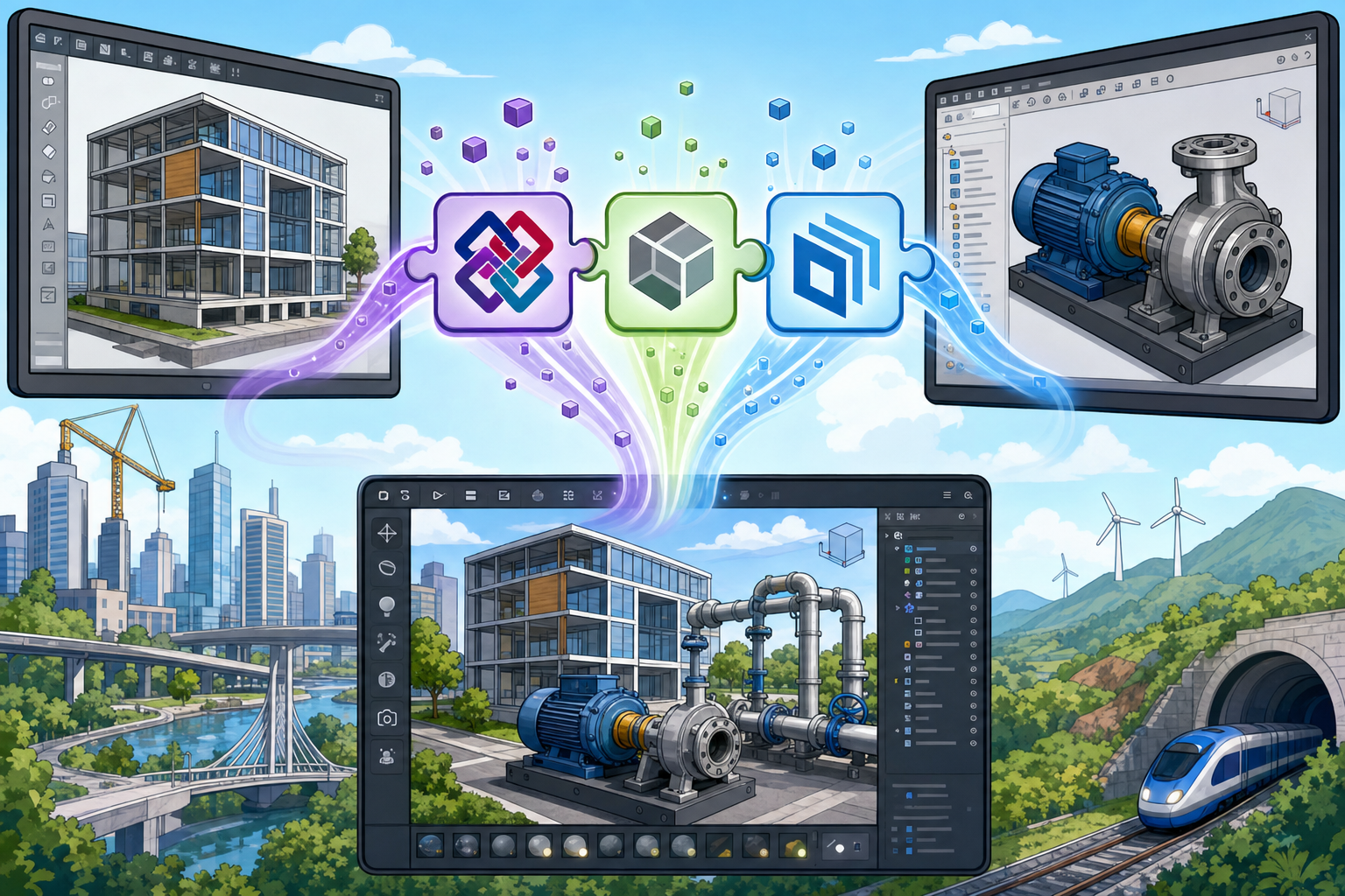 Open Standards in Design Software Pipelines: IFC, STEP, and USD