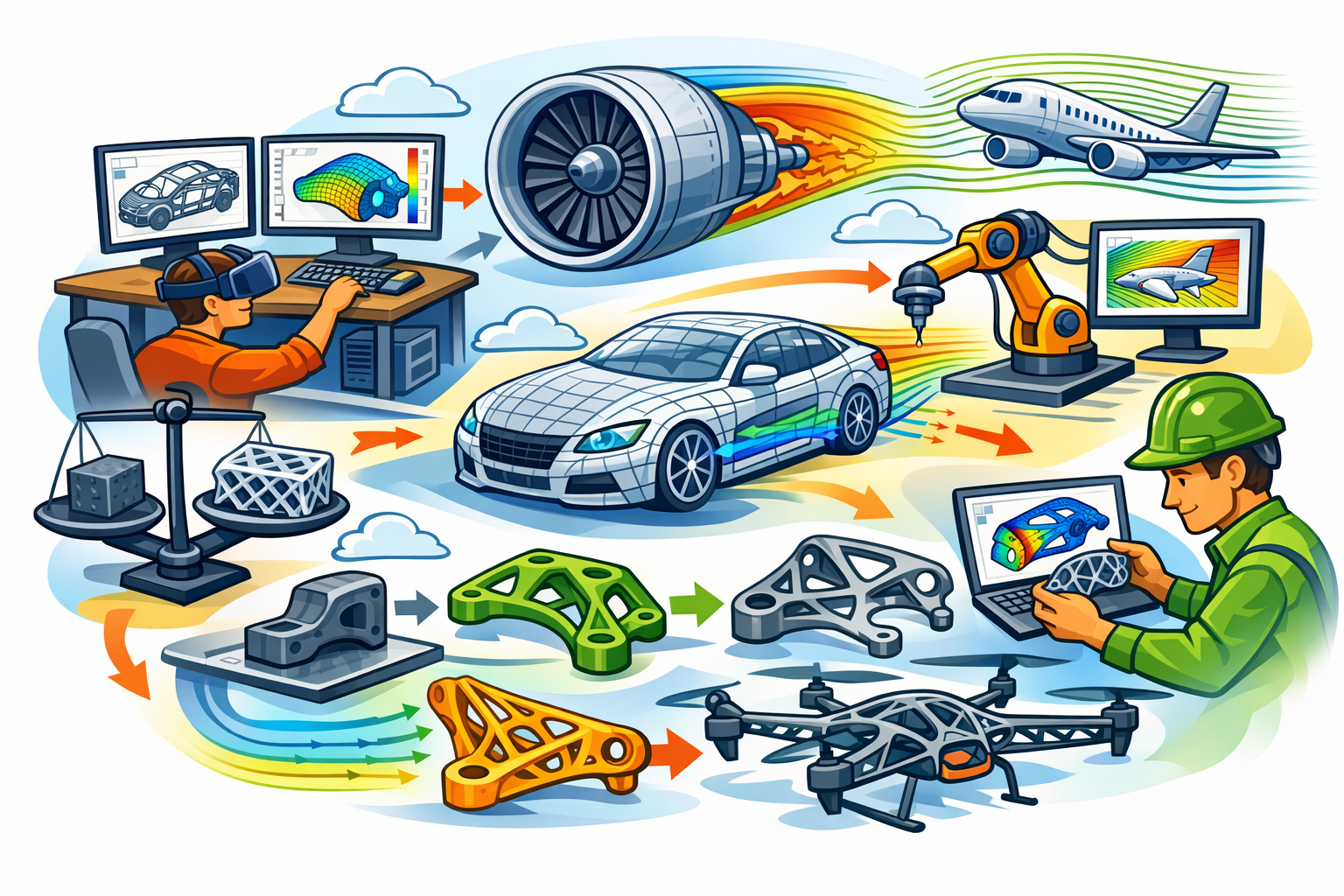 Simulation-Driven Lightweight Design in Modern CAD and CAE Workflows