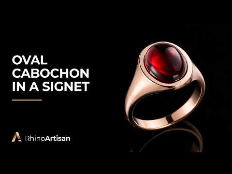 How to Set an Oval Cabochon in a Signet in Rhino | RhinoArtisan