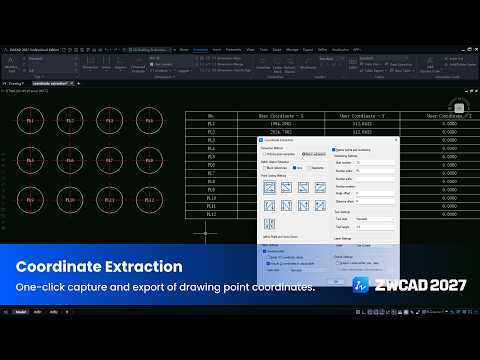 ZWCAD 2027 Simplify Workflow with Smart Automation: Coordinate Extraction