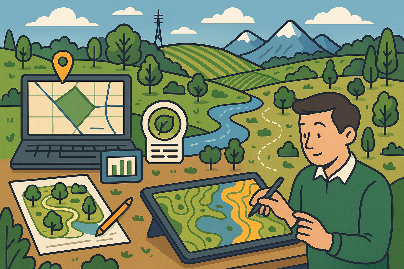 Leveraging Geographic Data for Sustainable Landscape Design: Tools and Techniques