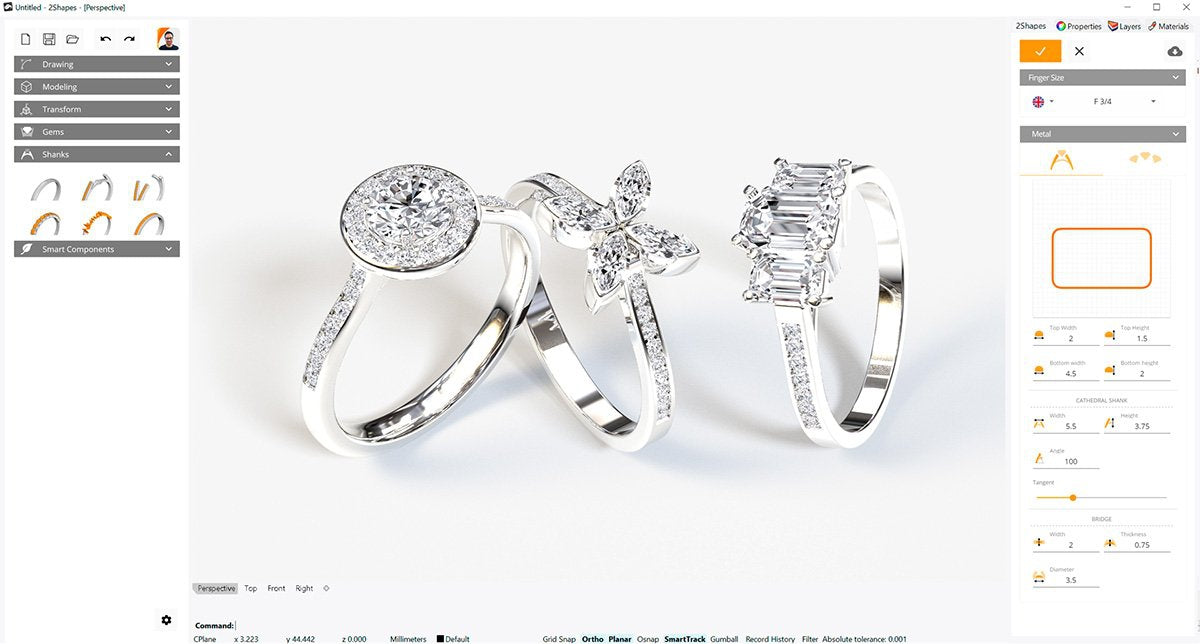 Introducing 2Shapes a powerhouse for Jewelry Designers never seen before!-NOVEDGE