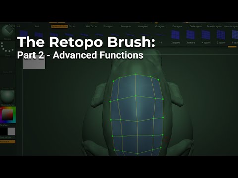 Getting Started with ZBrush Desktop - Retopology brush - Advanced functionality and settings