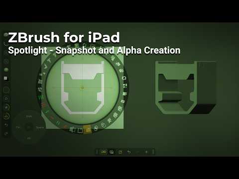 Getting Started with ZBrush for iPad - Spotlight Snapshot 3D and Alpha Editing
