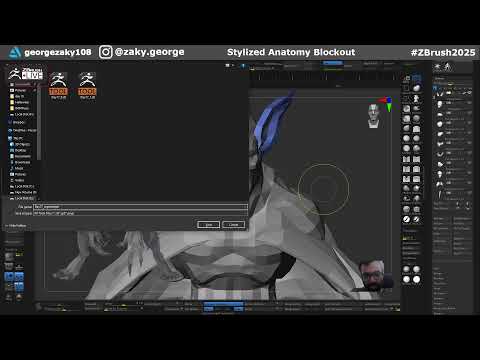 Stylized Anatomy Blockouts with George Zaky - Zbrush 2025: Day 17 (Halloween Edition)