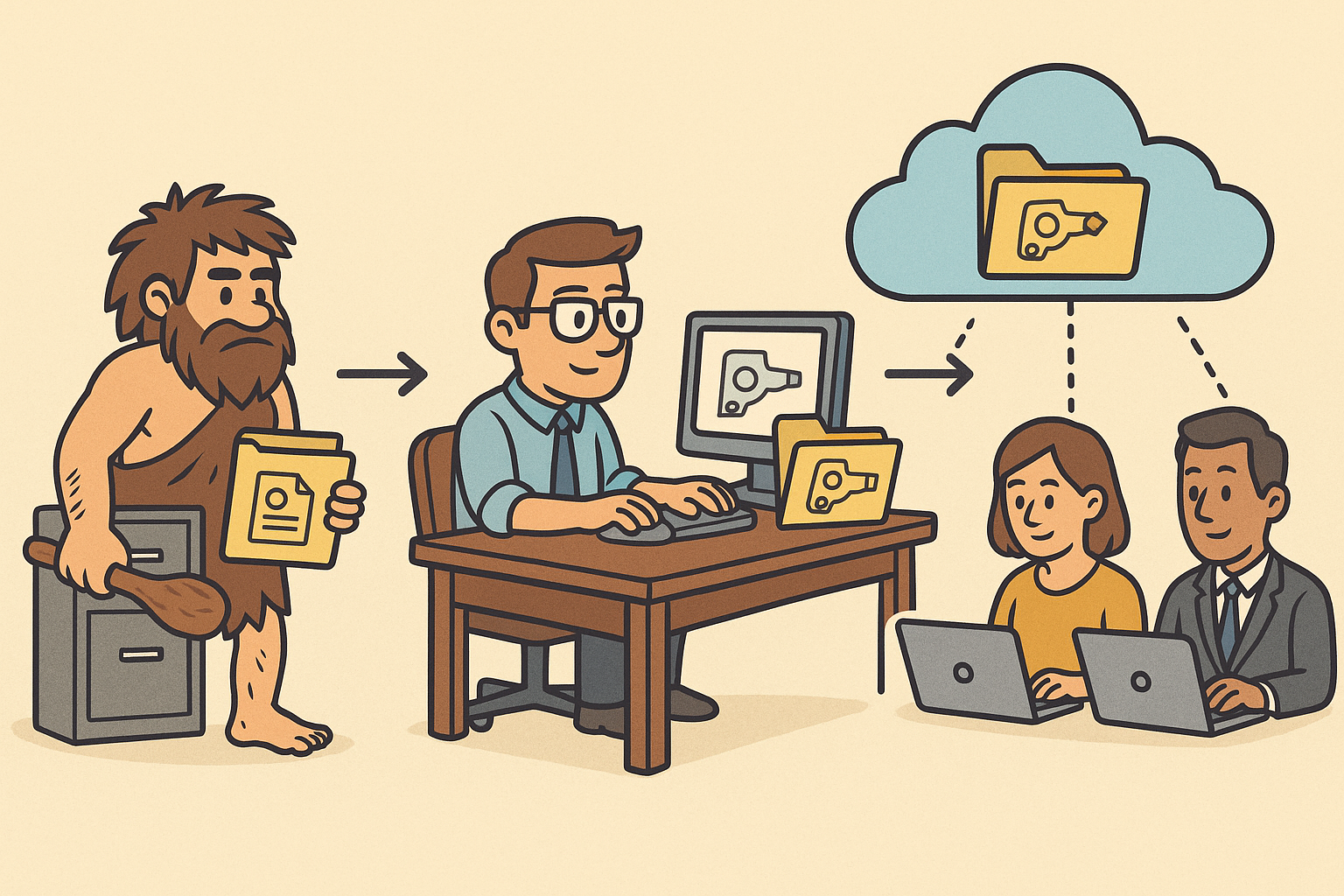 Design Software History: The Evolution of Design Data Management: From Early File Systems to Cloud-Based Collaborative Solutions