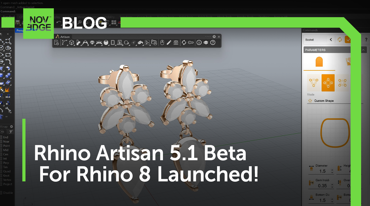 Revolutionize Your Rhino Jewelry Design with RhinoArtisan 5.1 Beta for Rhino 8