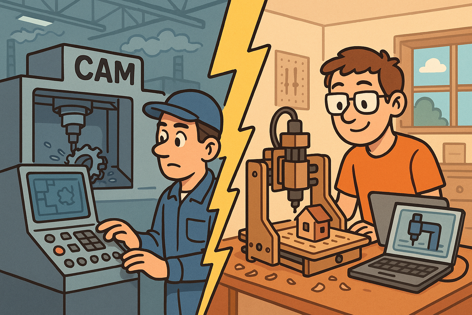 Design Software History: Industrial CAM and Hobbyist CNC: Divergent Lineages, Converging Practices