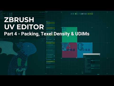Getting Started with ZBrush Desktop - UV Editor Part 4 - Packing, Texel Density and UDIMs