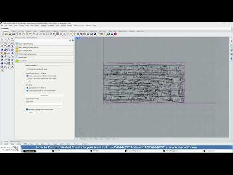 Committing Nests in RhinoCAM-NEST & VisualCADCAM-NEST