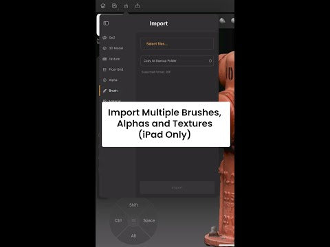 Import Multiple Brushes in ZBrush for iPad