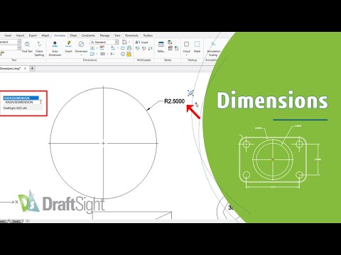Create Radius Dimension for a Circle Using Command Window