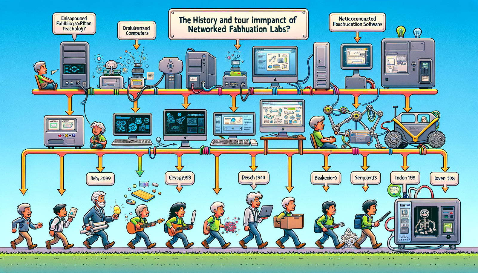 Design Software History: Evolution and Impact of Networked Fabrication Labs in Design Software History
