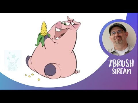 Corn Eat’n Pig - Stylized ZBrush Sculpt Part 1 | Shane Olson