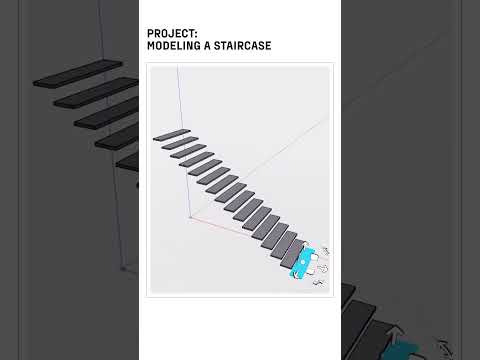 #Shorts Project: Modeling a staircase  #shapr3d #cad