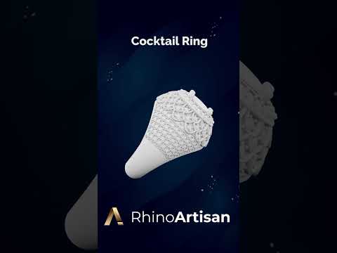 Cocktail Ring #rhinoartisan #3d #tutorial #design #3dmodeling