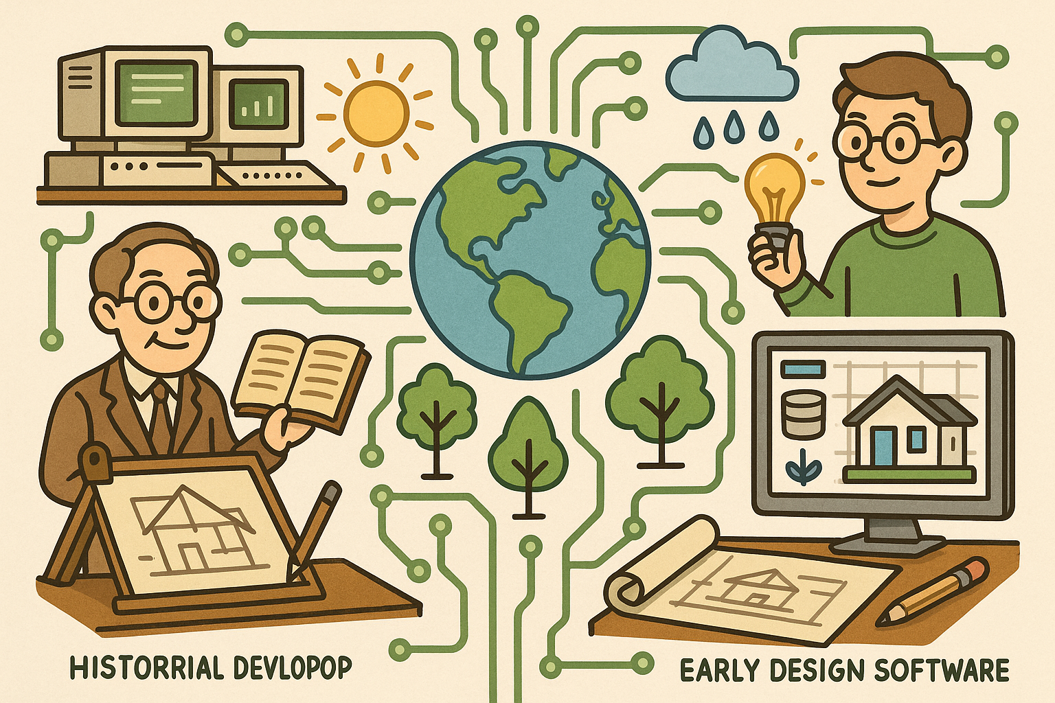 Design Software History: Foundations of Environmental Data Integration in Early Design Software: Historical Developments and Technological Innovations