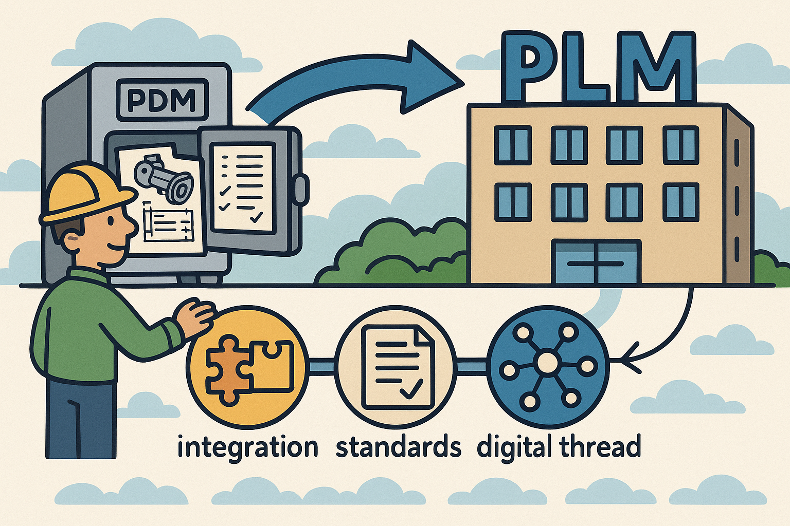 Design Software History: From PDM Vaults to Enterprise PLM: Integration, Standards, and the Digital Thread