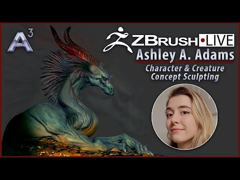 Creature & Character Concept Sculpting – Ashley A. Adams “A_Cubed” – ZBrush 2025