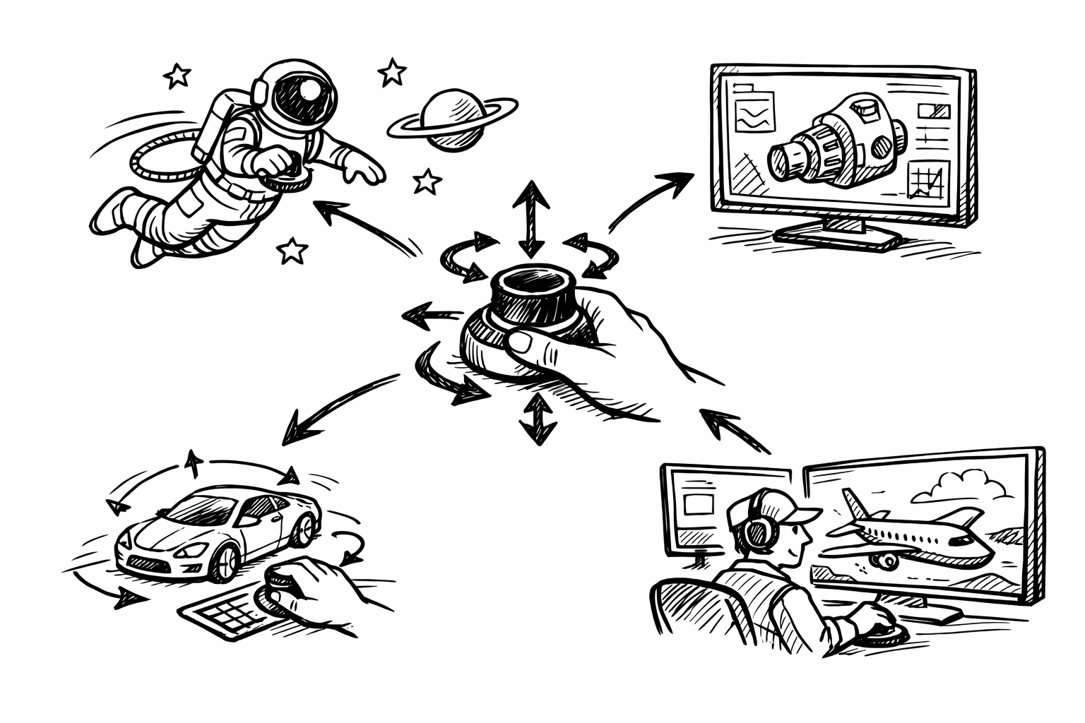 SpaceMouse as Computational Ergonomics: 6DoF Navigation for Faster, More Accurate Simulation Workflows
