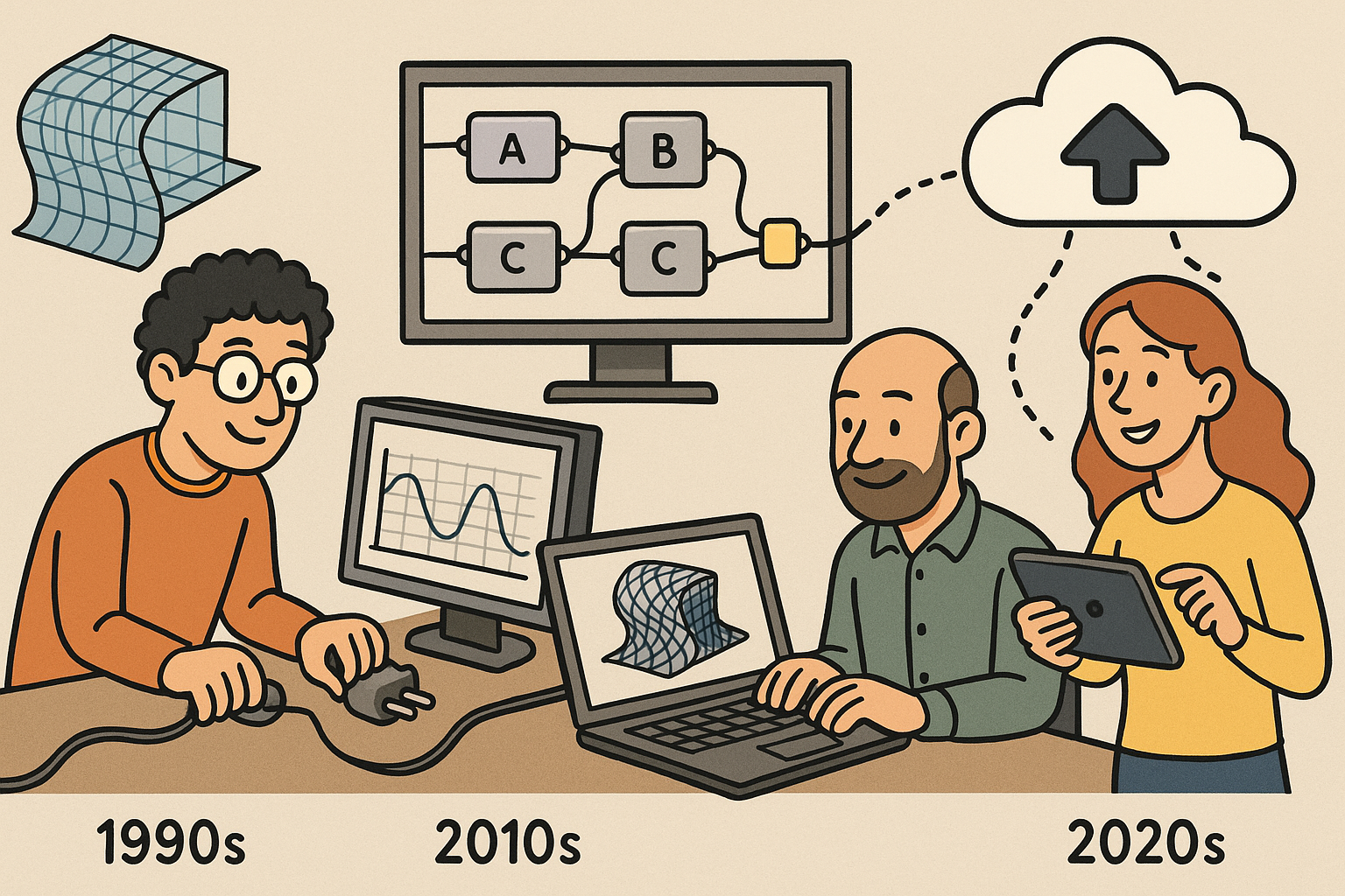 Design Software History: Parametric Platforms and Scripting Ecosystems in Architecture: From Plugins to Cloud-Native Design (1990s–2020s)