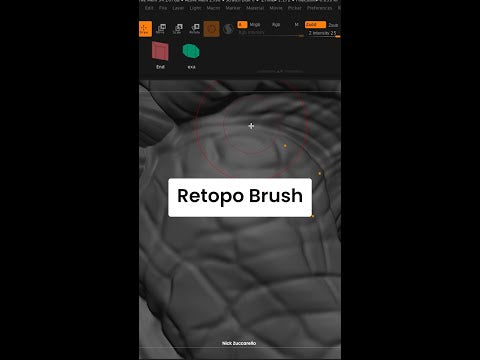 New Retopo Brush in ZBrush 2026.1