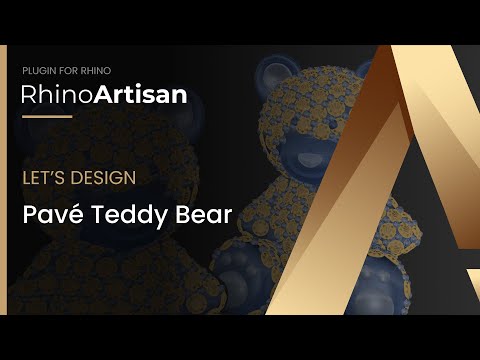 Teddy Bear with Gem Pavé | RhinoArtisan