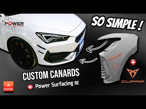 I Made My Custom Bumper Canards | Power Surfacing - SOLIDWORKS