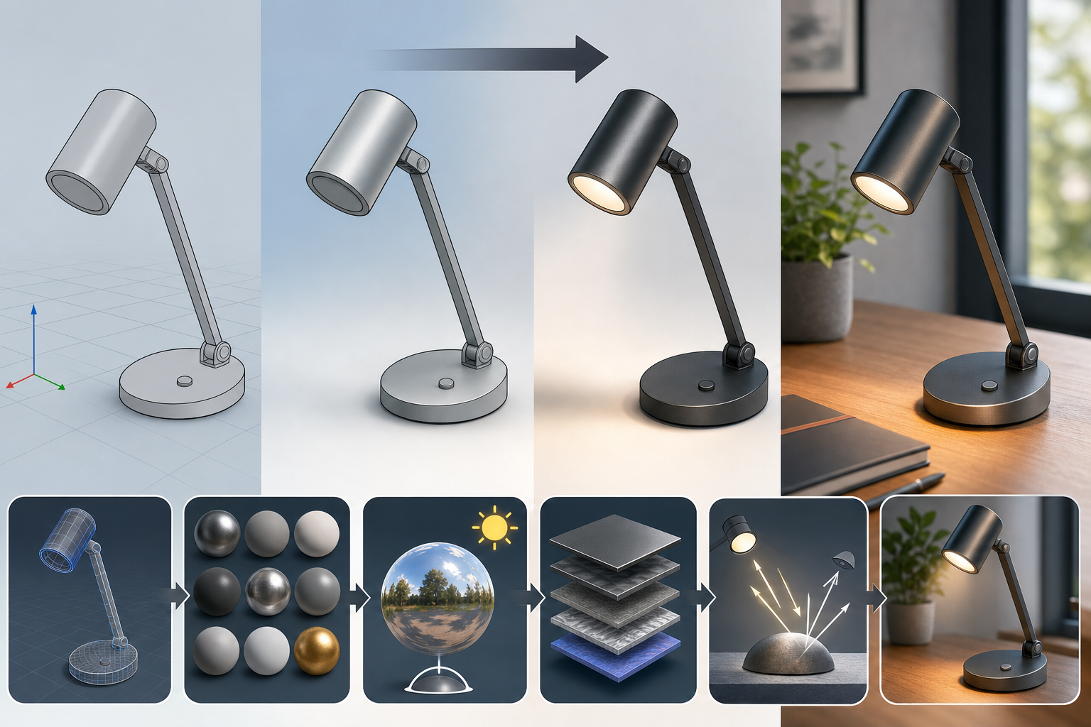 Design Software History: From CAD Shading to Physically Based Rendering in Product Design