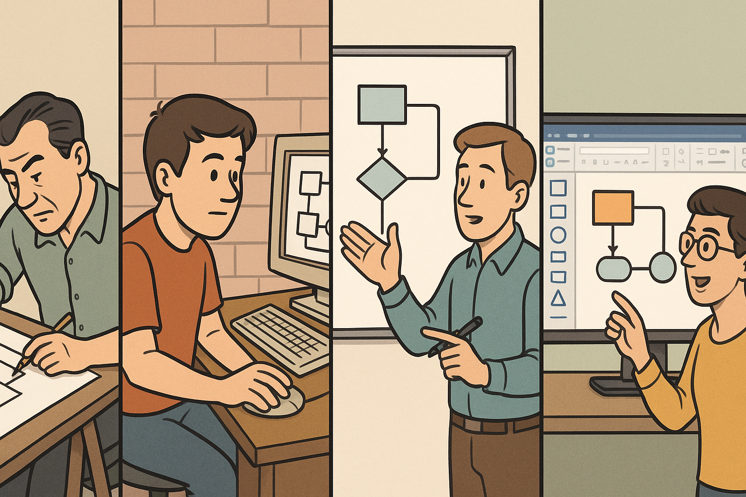 Design Software History: The Evolution of Diagrammatic Design Software: From Manual Drafting to Microsoft Visio's Transformative Impact on Visual Communication and Collaboration