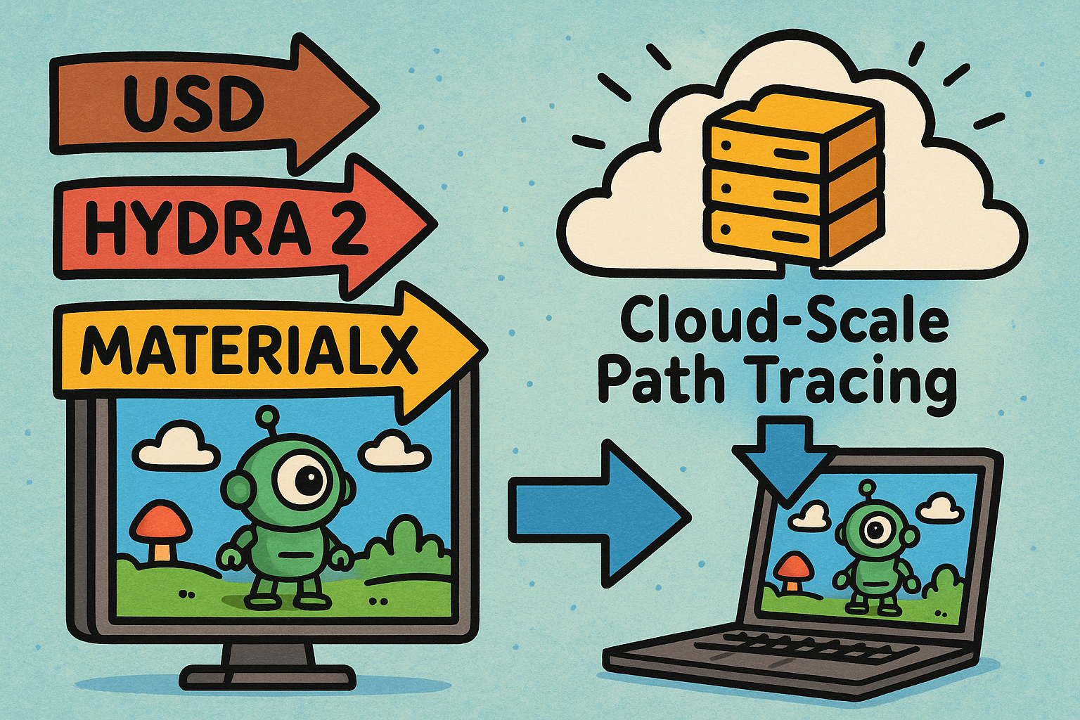 Next‑Gen Render Pipelines: USD, Hydra 2, MaterialX and Cloud‑Scale Path Tracing