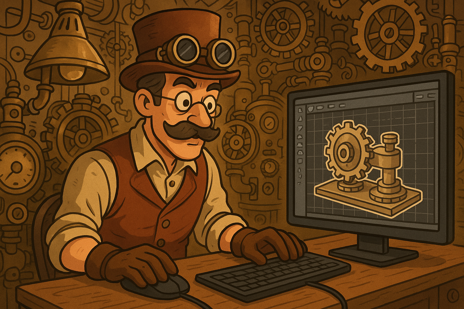 The Fusion of Steampunk Aesthetics and CAD Software: Bridging Historical Design with Modern Innovation in Digital Creation